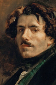 Eugene Delacroix, Autorretrato con chaleco verde (detalle)
