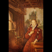 Pedja Milosevic, Girl from Delphi, oil on canvas, 2008. 