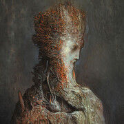 Agostino Arrivabene, Suesiki, 2016, olio su legno, cm 70x50. Courtesy of MAC