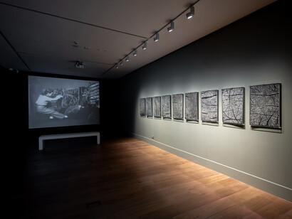 Varios artistas, Espectros. Enigmas de la mirada, vista de exhibición. Cortesía de la Fundación Casa de México en España