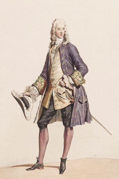 Costume from the reign of Louis XV, 1750, No. 98