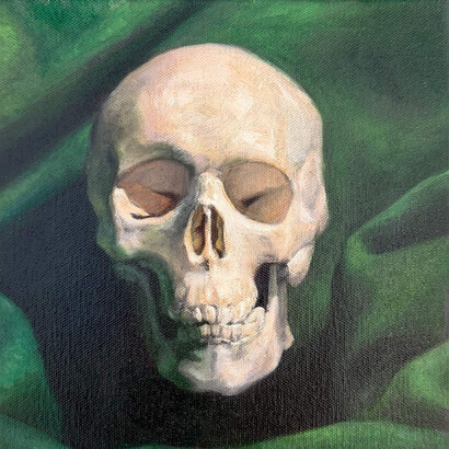 German Tellez, Study of a skull (detail), 2026. Courtesy of Gallery Poulsen