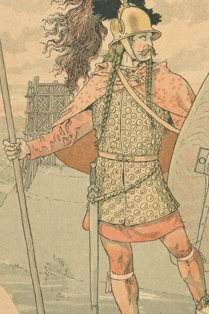 "Jefe galo", representado en la colección Vinkhuijzen de uniformes militares, 1910