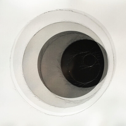 Betsy Kenyon, Orbit Inner, unique gelatin silver print. Courtesy the artist and The Tint Gallery