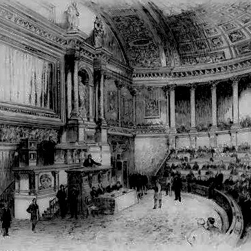 Inside the French Parliament Building, Chamber of Deputies, Paris, France — 19th to 20th century French history