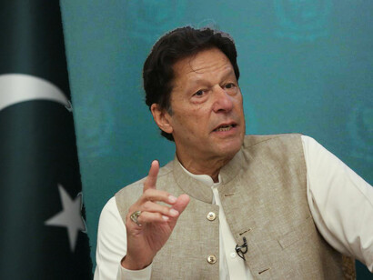 Founder and leader of Pakistan Tehreek-e-Insaf (PTI), Imran Khan, previous Prime Minister of Pakistan