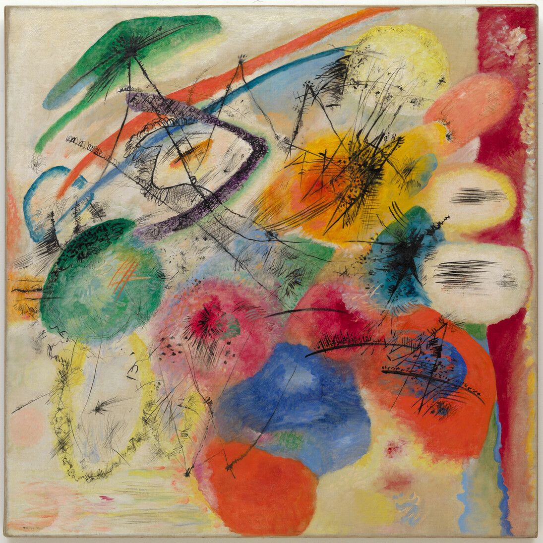 Black Lines (Schwarze Linien), December 1913, oil on canvas, 129.4 x 131.1 cm