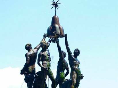 Detail of the main fountain in the gardens of Villa Lante