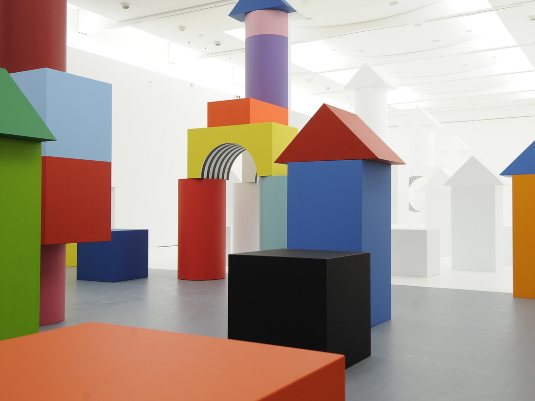 Daniel Buren, Comme un jeu d’enfant, travail in situ, MAMCS, Strasbourg, juin 2014. Détail. © DB-ADAGP Paris