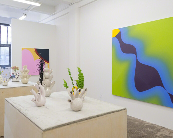 Osamu Kobayashi and Erica Prince. Courtesy of Morgan Lehman Gallery