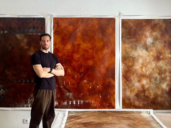 Gianluca Lattuada nel suo studio a Madrid