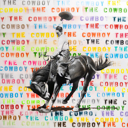 Geoffrey Gersten, The cowboy the cowboy the cowboy. Courtesy of Altamira Fine Art Gallery