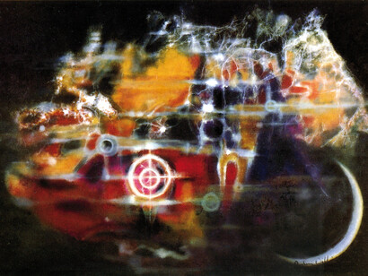 Aubrey Williams, Nebulic Cluster (Cosmos Series), 1985, Oil on canvas, 119 x 178 cm © Aubrey Williams Estate, Photo Jonathan Greet, Courtesy October Gallery London
