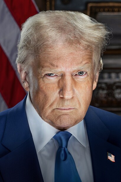 Ritratto ufficiale del 2025 del Presidente Donald Trump fatto da Daniel Torok