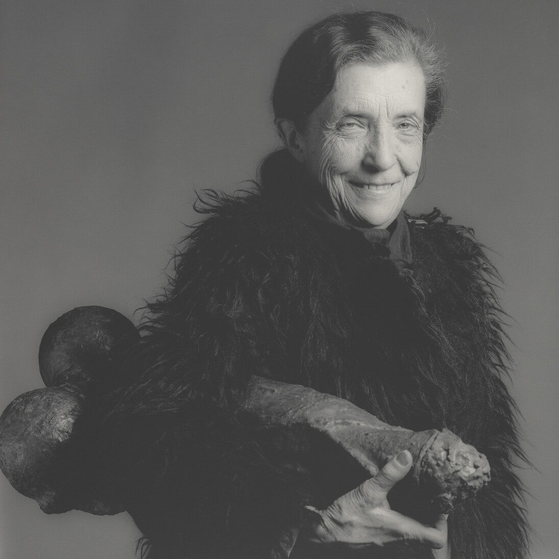 Robert Mapplethorpe (1946-1989), Louise Bourgeois, 1982, gelatin silver print, 38.2 × 37.9 cm. Promised gift of The Robert Mapplethorpe Foundation to the J. Paul Getty Trust and the Los Angeles County Museum of Art. © Robert Mapplethorpe Foundation. Used by permission.