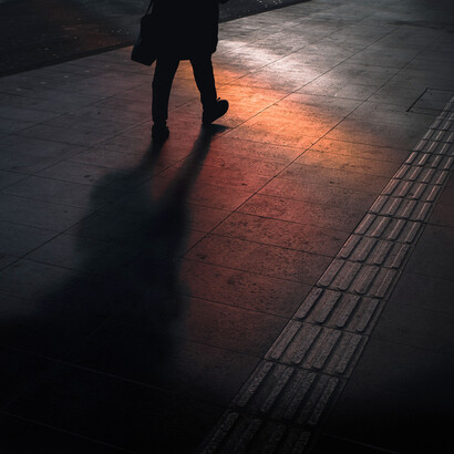 A man taking an evening stroll, an effective method for keeping active