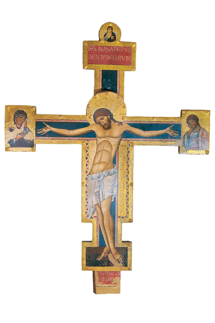 Giunta di Capitino, (Pisa, fine del XII secolo - doc. ancora nel 1265), Crocifisso dipinto, 1236 circa, Tavola, Assisi, Museo della Porziuncola
