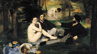 Le dėjeneur sur l’herbe (Colazione sull'erba), Édouard Manet; olio su tela, 208×264 cm, Parigi, museo d'Orsay, Francia
