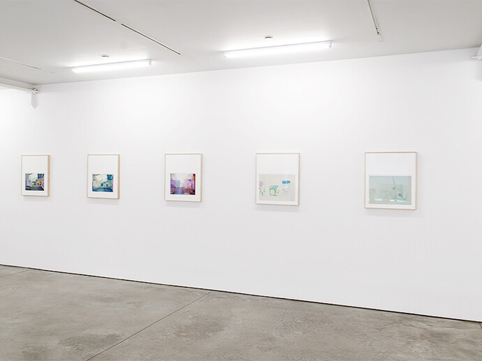 Tim Braden, installation of "Porthmeor" exhibition, 2014. Courtesy of Ryan Lee, New York.