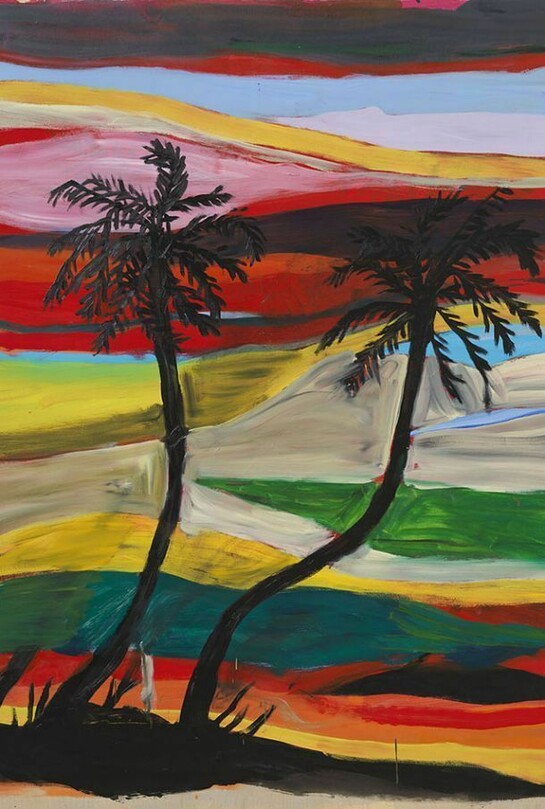 Josh Smith, Untitled, 2014, Ex. unico, Olio su pannello / Oil on panel, 152.4 x 121.9 cm / 60 x 48 inches, Photo by Alessandro Zambianchi, Courtesy Massimo De Carlo, Milano/London