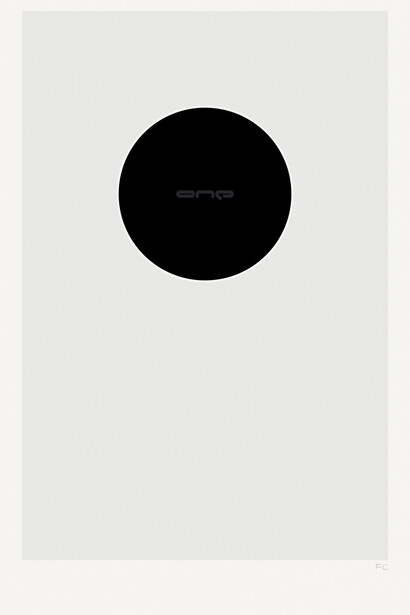 Franco Cervi, One (3), 2014, serigrafia artistica a tre colori su carta accoppiata con lastra di alluminio, 87 x 56 cm, Ed. di 6