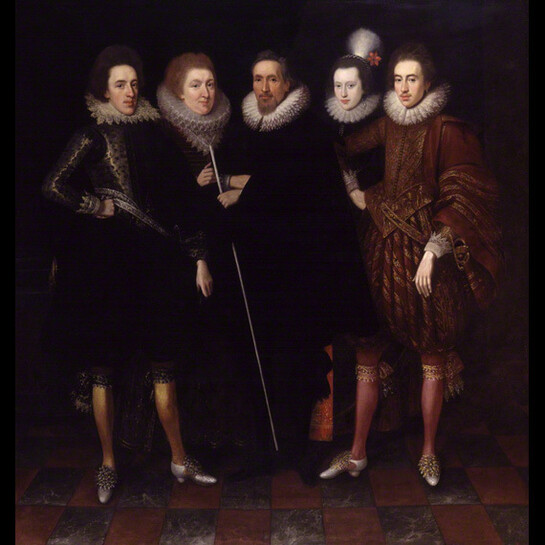 The 1st Earl of Monmouth and his family
attributed to Paul van Somer, circa 1617 © National Portrait Gallery, London