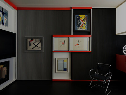 Ricostruzione del Kabinett der Abstrakten di El Lissitzky