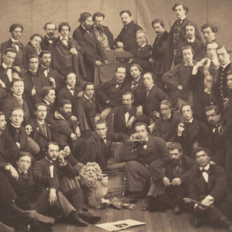 Alonso Martínez y hermano, Artistas en el estudio del fotógrafo (detalle), 1857 - 1858. Cortesía del Museo del Prado