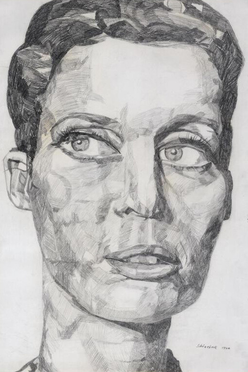 Eugen Schonebeck, Portrait de Liz Kertelge (1966). Courtesy of Centre Pompidou