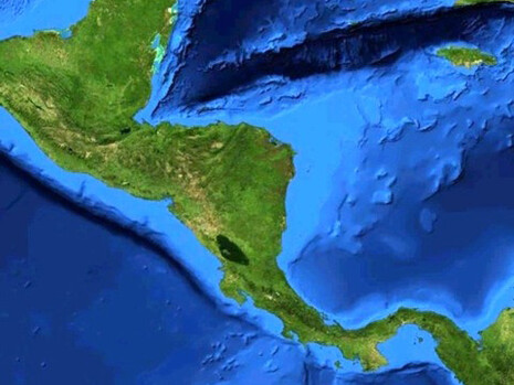 Vista satelital de Centroamérica