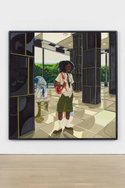 Toyin Ojih Odutola, U22. Adijatu straße, ausstellungsansicht. Mit freundlicher genehmigung des Hamburger Bahnhofs