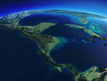 Vista satelital de Centroamérica