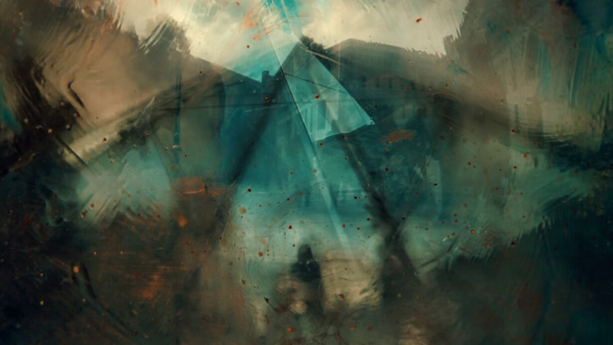 Quadro astratto dai toni scuri