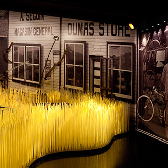 Partir sur la route des francophones. Courtesy of Musée de l'Amérique francophone