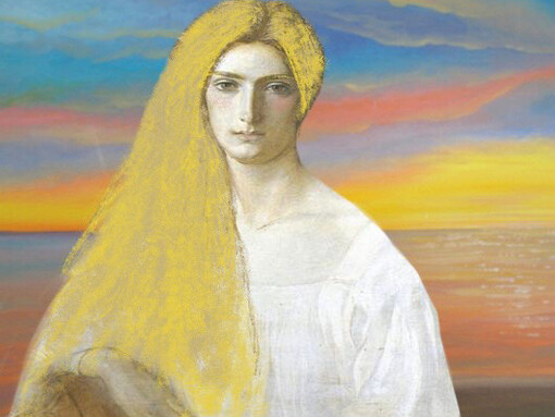 I suoi capelli biondi. Dipinto di Hong Zhang