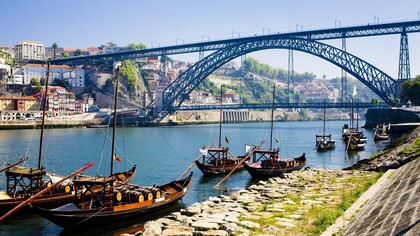 Oporto. Puente Don Luis I sobre el río Duero