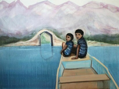 Matthew Krishanu, Kashmir, 2014, oil on canvas, 125 x 175 cm
