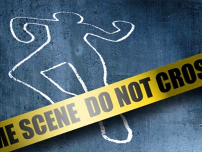 Marca de tiza en el suelo del escenario de un crimen