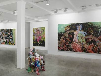 Hyon Gyon, installation view at Parasol unit, London, 2019. Photograph by Benjamin Westoby. Courtesy of Parasol unit foundation for contemporary art.