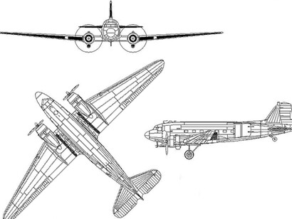 Douglas C-47 Skytrain/DC-3A. Courtesy of Pearl Harbor Aviation Museum