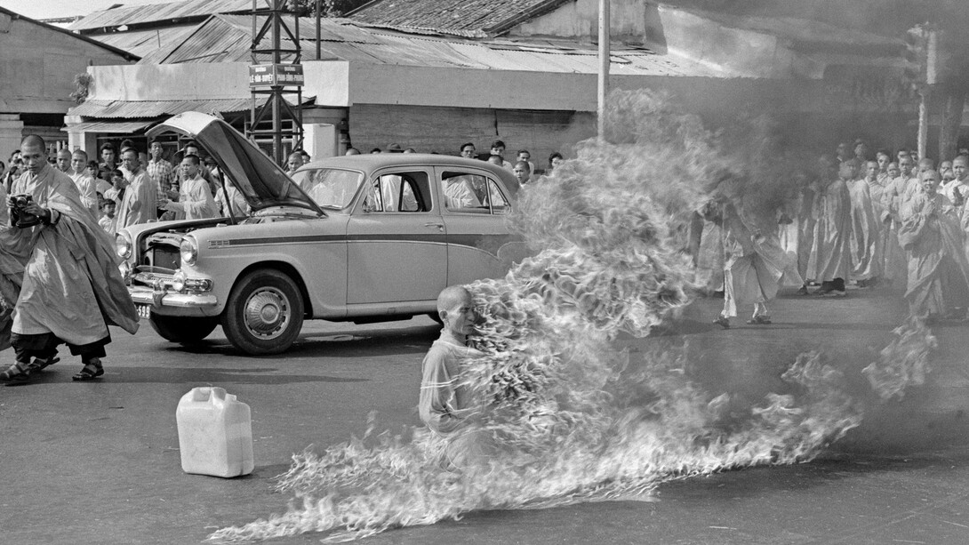 Thích Quảng Đức ardiendo: la foto, de Malcom Browne, le valió el Pulitzer