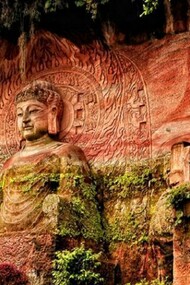 Amazing statue of Buddha, founder of one of the most extended religions in the world