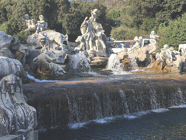The monumental complex of Caserta, designed by architect Luigi Vanvitelli in the second half of the eighteenth century at the request of Charles of Bourbon, was created to rival the royal residences of Versailles and Madrid. The site includes the grand palace, its park and gardens, a wooded area, the Carolino Aqueduct, and the San Leucio industrial complex, which was built for the production of fine silk fabrics in Italy
