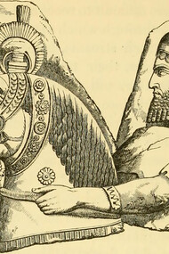 Depiction of a relief from Khorsabad, the Assyrian capital during the time of Sargon II