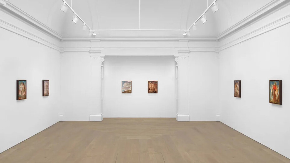 John Currin, Opening credits, exhibition view. Courtesy of Sadie Coles HQ
