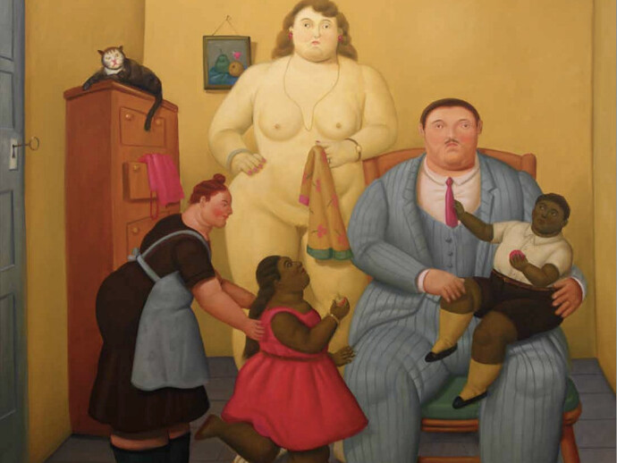 Fernando Botero, Family, 2010, Signed and dated ‘Botero 10’ (lower right), Oil on canvas, 146 x 176 cm - 57.5 x 69.3 in.