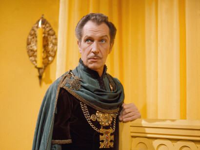 Vincent Price en el filme «The Mask of the Red Death»