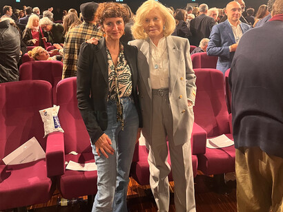 Sara D'Ascenzo e Marina Cicogna al Cinema Troisi, alla prima del documentario su Zeffirelli