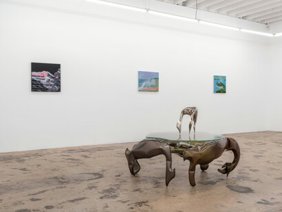 Oh de Laval, Hilliary Gabryel, made by Astronauts, Dripped, exhibition view. Courtesy of Nina Johnson  