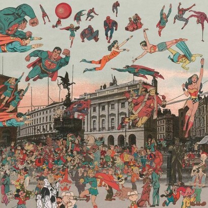 Peter Blake, Piccadilly Circus, The Convention of Comic Book Characters, 2012, Silkscreen print on 410gsm Somerset Tub Sized, Edition 95 of 100 and 10 AP’s